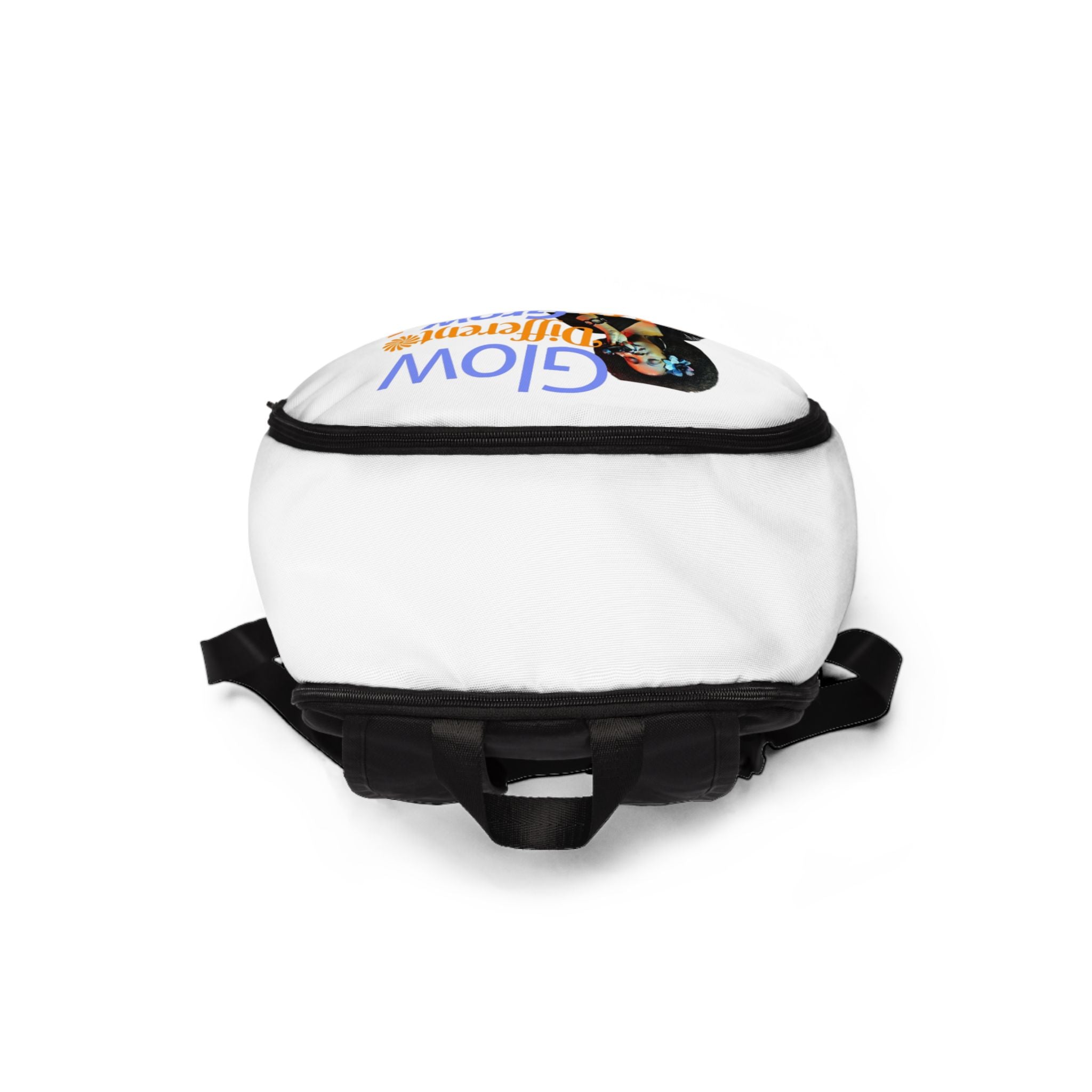 Inspiring Unisex Fabric Backpack, Glow Different, Grow Different Backpack, Motivational Fabric Backpack, Empowering Backpack for Adults, The Ameya Taylor Experience